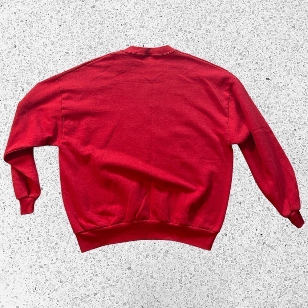 Red vintage jerzees crewneck sweatshirt cowboys football hard work pays off - Picture 4 of 5